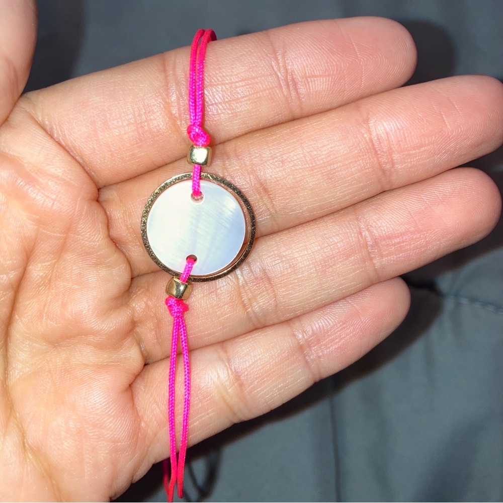 Handmade bracelet gold pink Pearl adjustable